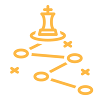Icon of chess game strategic plan